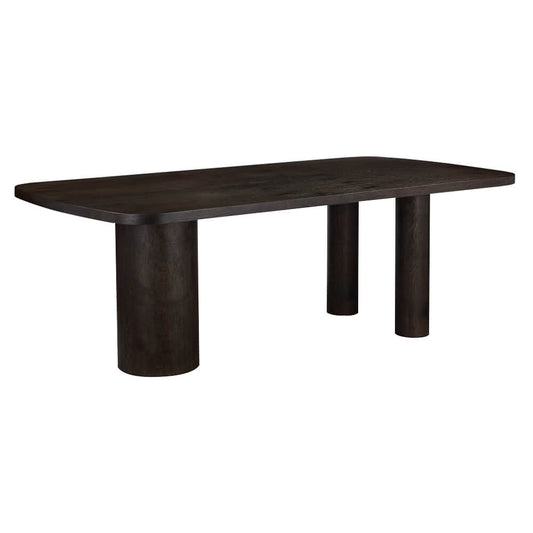 Chevron | Contemporary Coffee Dark Wooden 2.2m Dining Table | Coffee