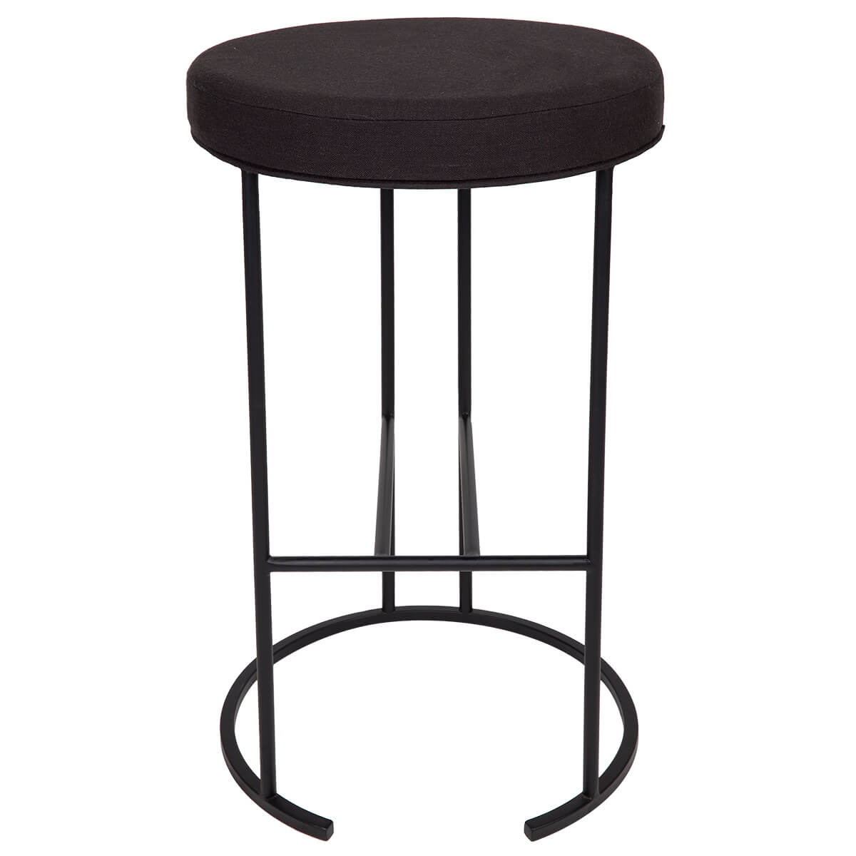 Conondale | Contemporary Metal Fabric Bar Stools | Black