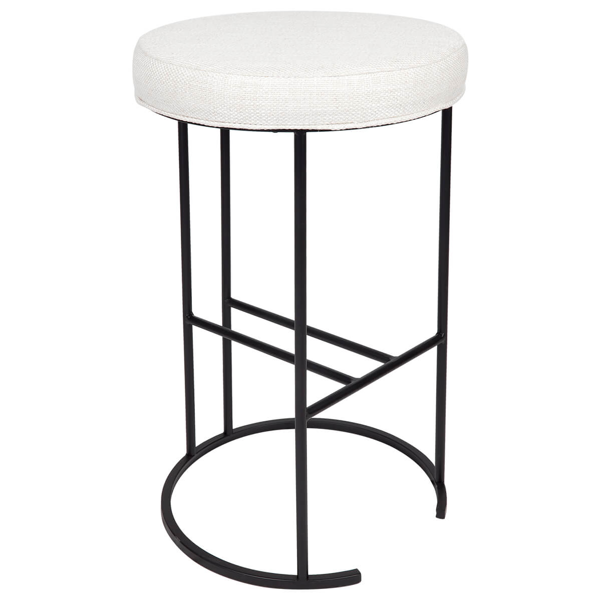 Conondale | Contemporary Metal Fabric Bar Stools | Natural