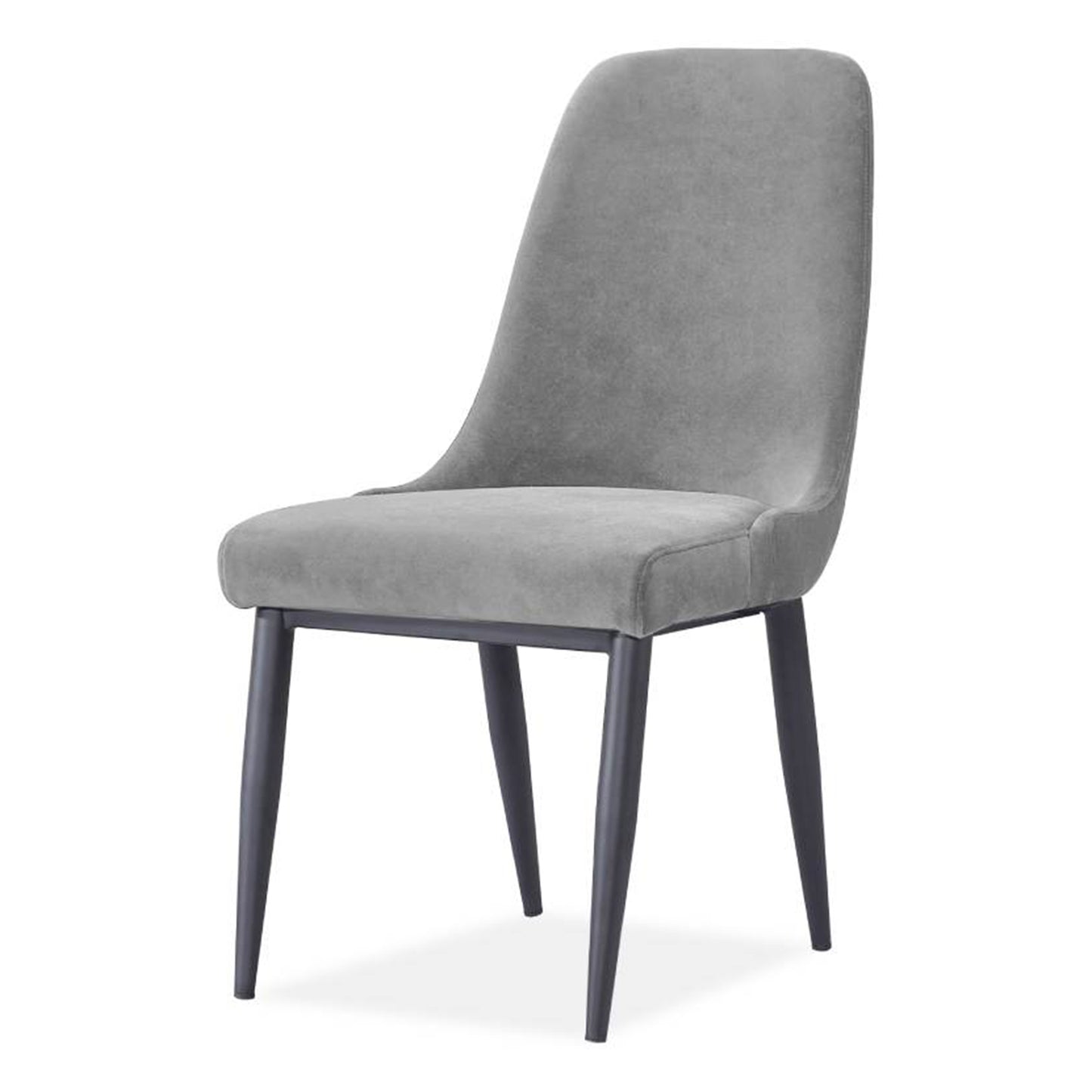 Croft | Charcoal Grey Fabric Mid Century Dining Chairs | Set Of 2 | Grey