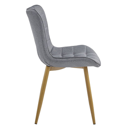 Domaine | Ash Taupe Fabric Modern Dining Chairs | Set Of 2 | Ash