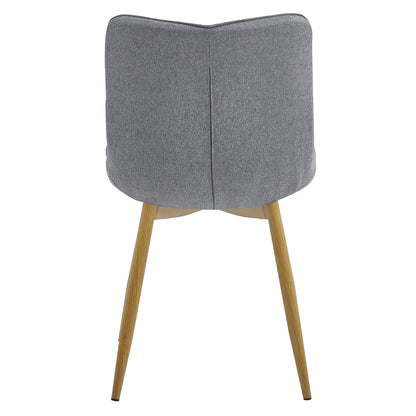 Domaine | Ash Taupe Fabric Modern Dining Chairs | Set Of 2 | Ash