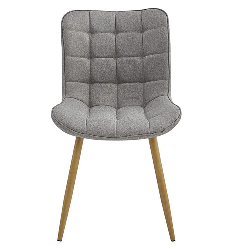 Domaine | Ash Taupe Fabric Modern Dining Chairs | Set Of 2 | Taupe