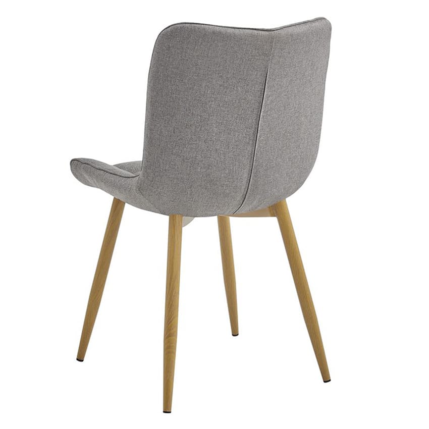 Domaine | Ash Taupe Fabric Modern Dining Chairs | Set Of 2 | Taupe