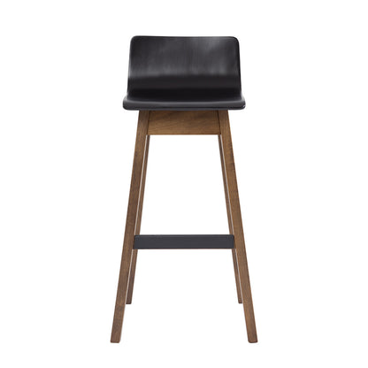 Elmhurst | Scandinavian Black Walnut Wooden Bar Stools | Black