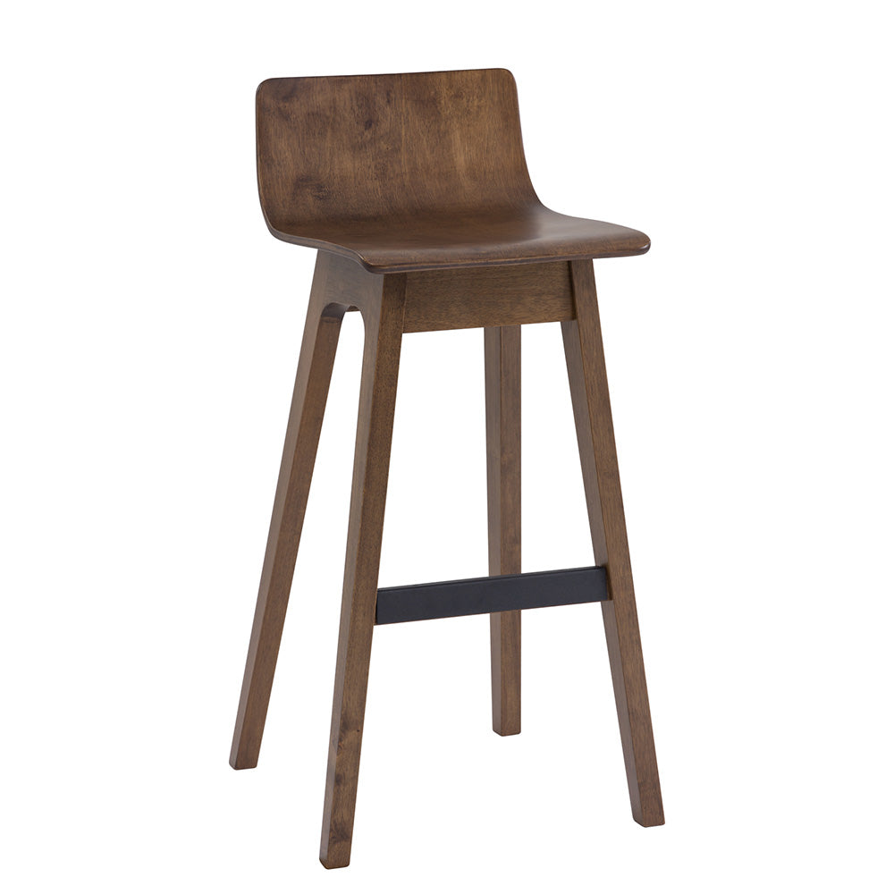 Elmhurst | Scandinavian Black Walnut Wooden Bar Stools | Walnut