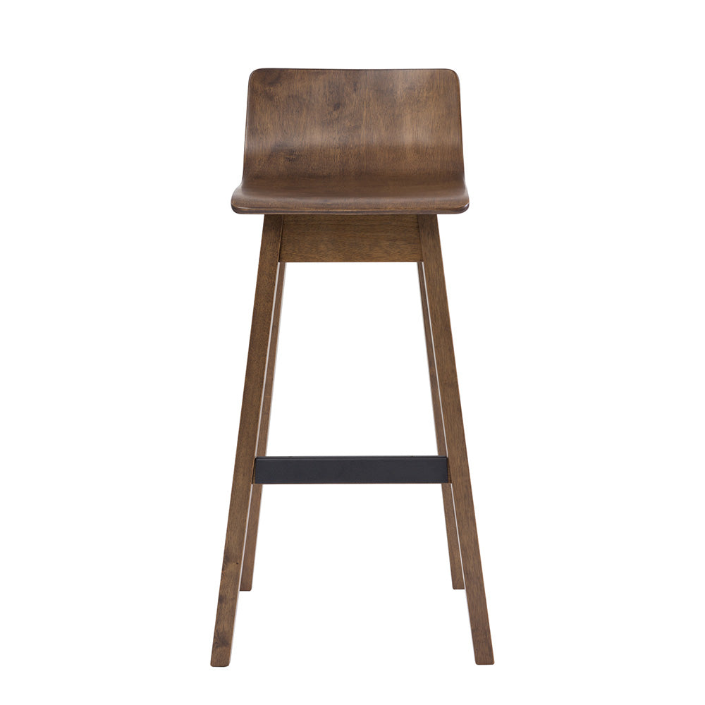 Elmhurst | Scandinavian Black Walnut Wooden Bar Stools | Walnut