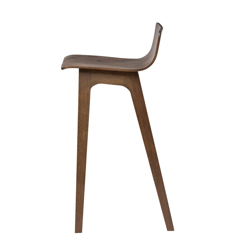 Elmhurst | Scandinavian Black Walnut Wooden Bar Stools | Walnut