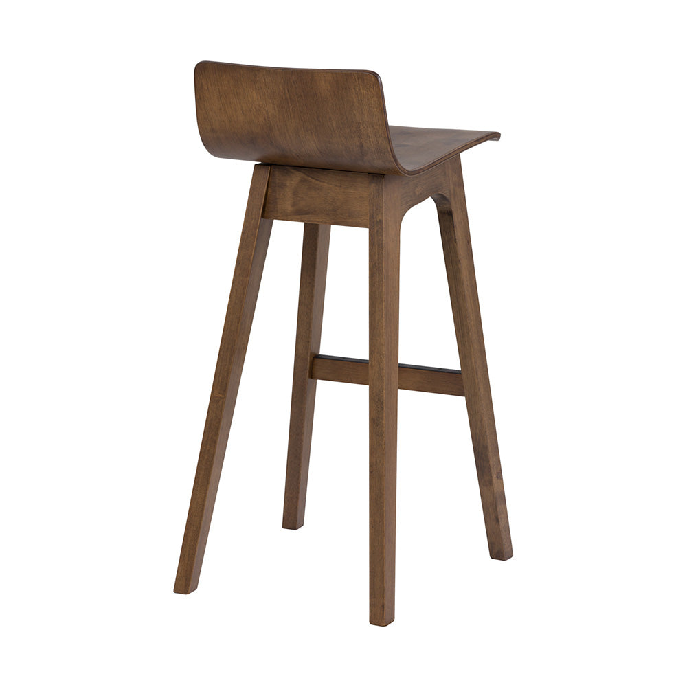 Elmhurst | Scandinavian Black Walnut Wooden Bar Stools | Walnut