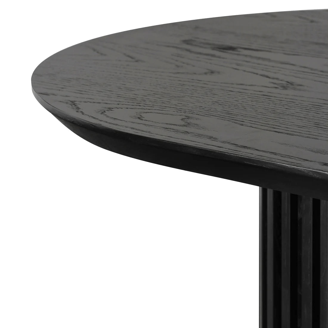 Emperor | 2.2m Black Natural Walnut Oak Rectangular Wooden Dining Table | Black