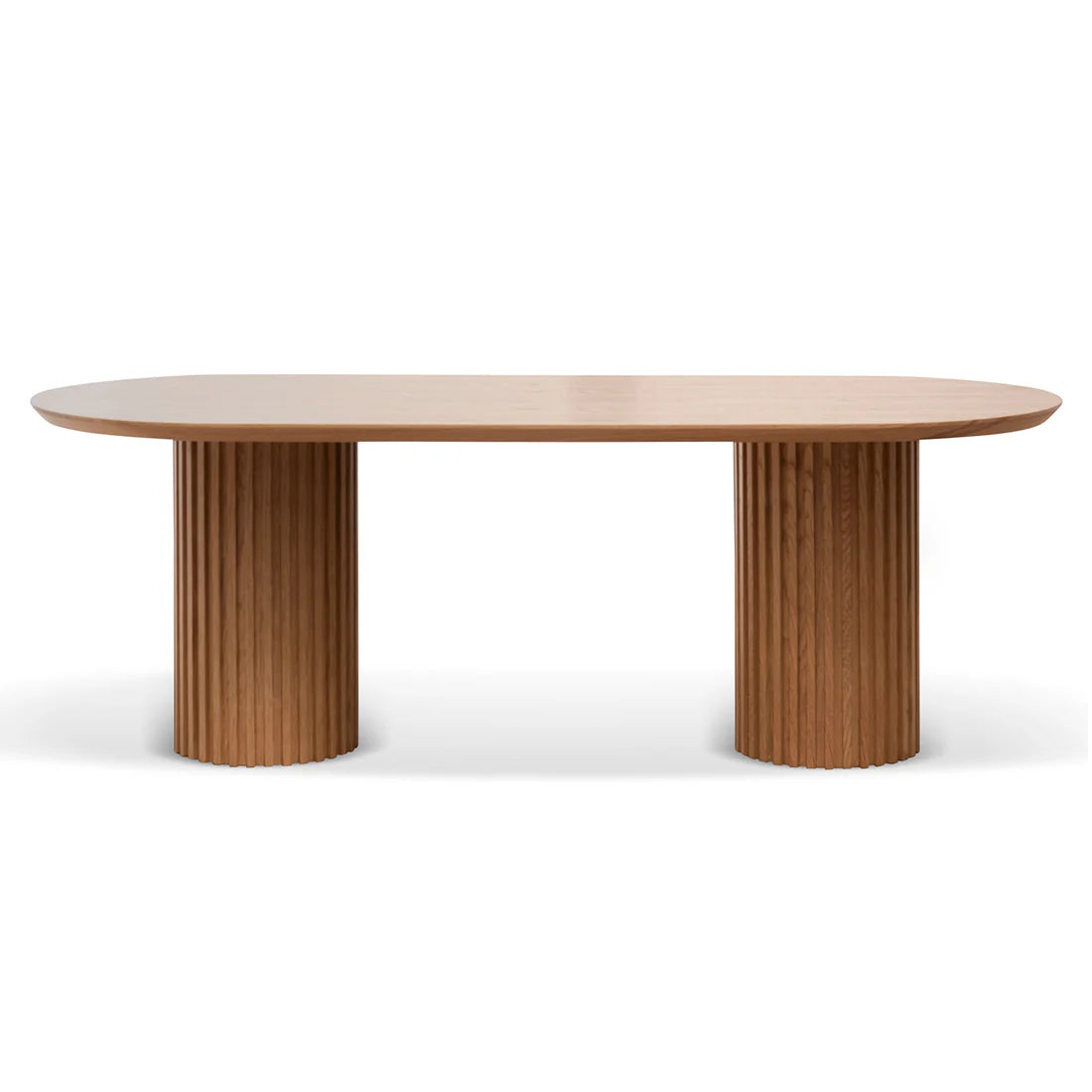 Emperor | 2.2m Black Natural Walnut Oak Rectangular Wooden Dining Table  | Natural