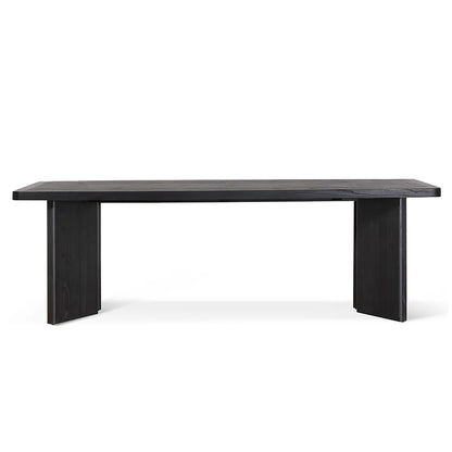 Endeavour | 2.4m 8 Seater Black Elm Wooden Rectangular Dining Table