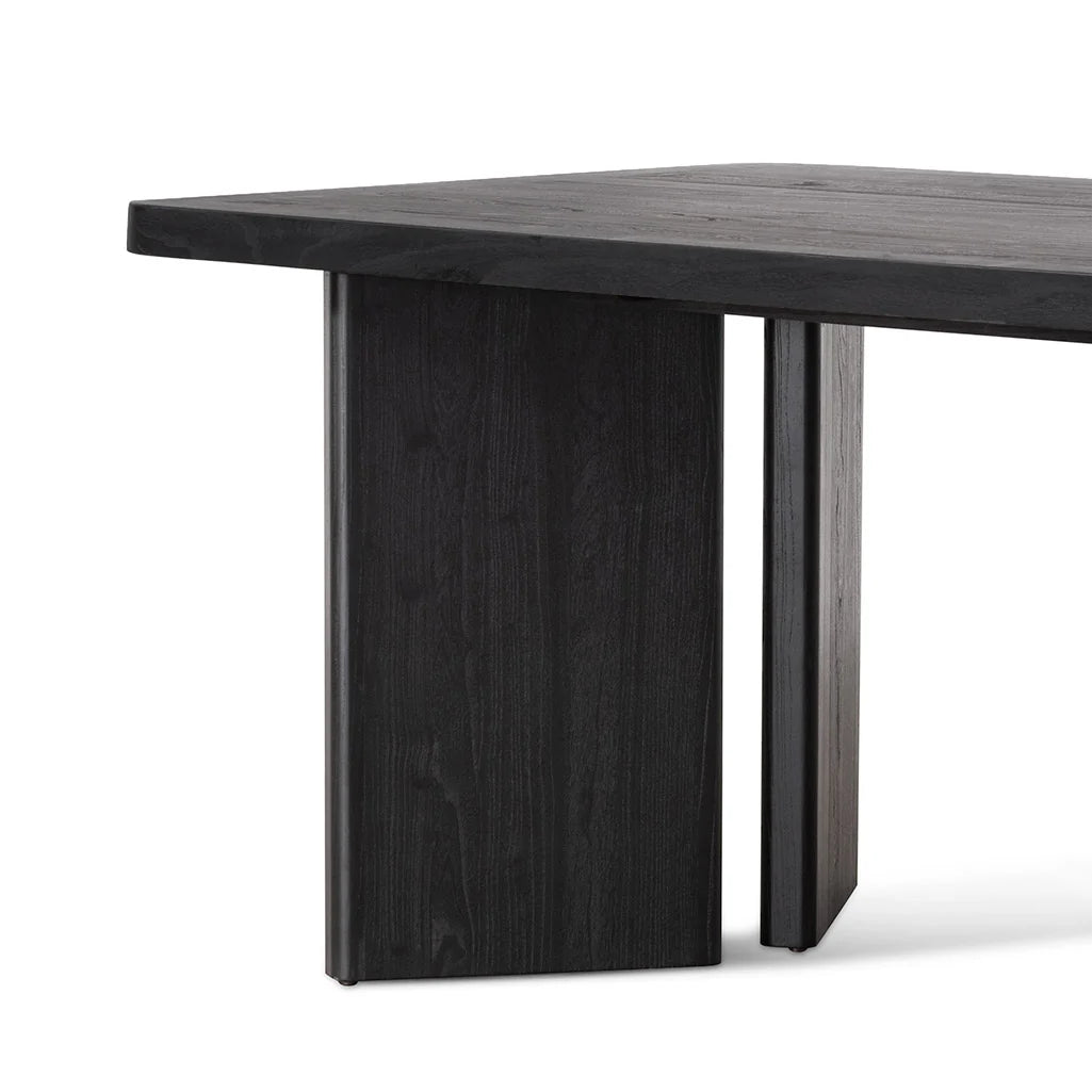 Endeavour | 2.4m 8 Seater Black Elm Wooden Rectangular Dining Table