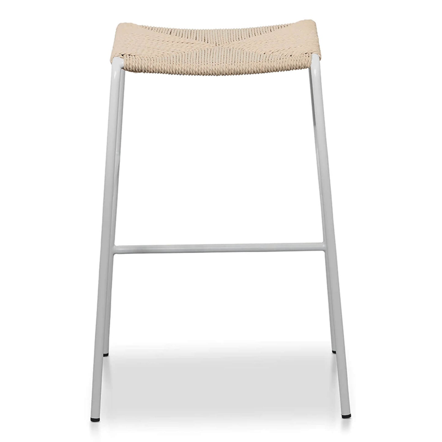 Esperance | Coastal Commercial 65cm Metal Rattan Bar Stools | Set Of 2