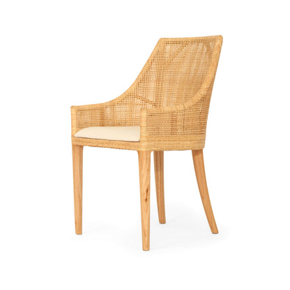 Natural Wooden Rattan Dining Chair