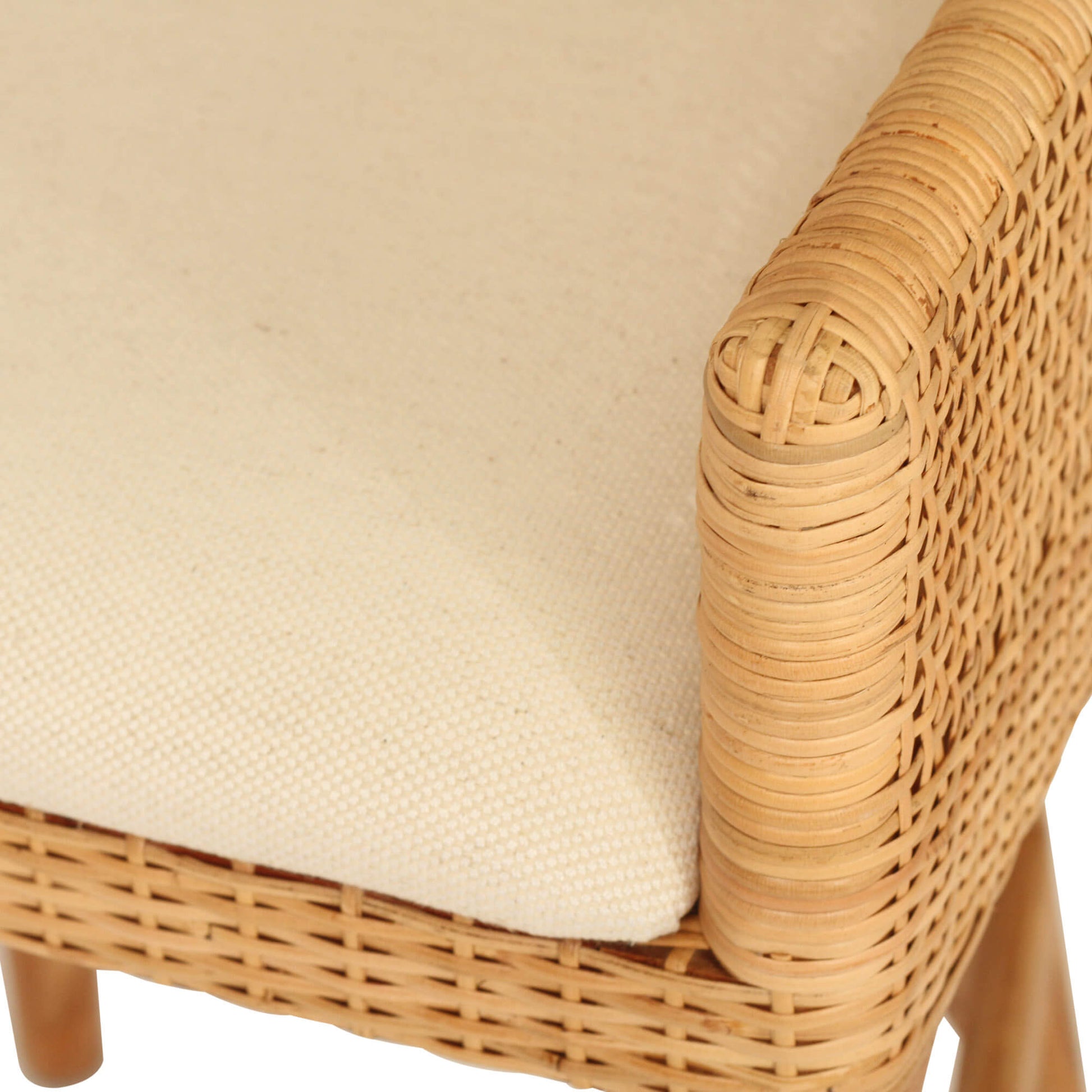 Natural Wooden Rattan Bar Stool