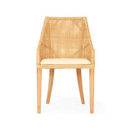 Natural Wooden Rattan Dining Chair