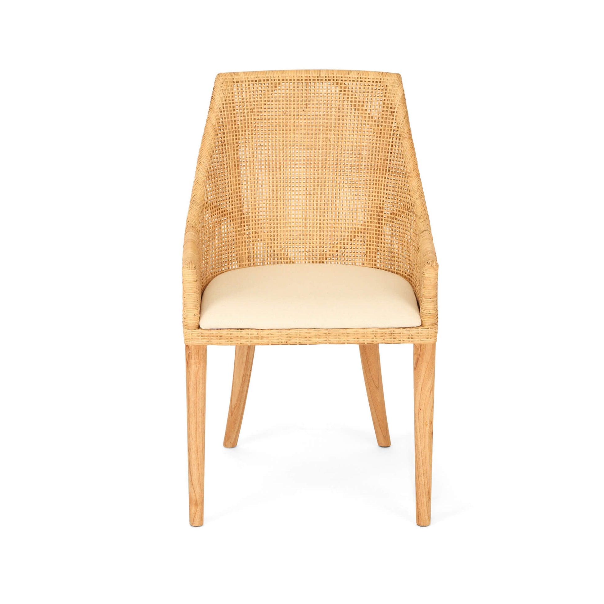 Natural Wooden Rattan Dining Chair