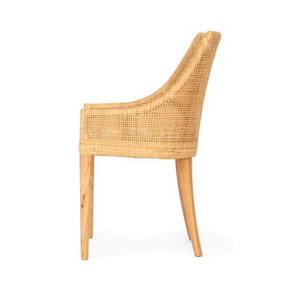 Natural Wooden Rattan Dining Chair