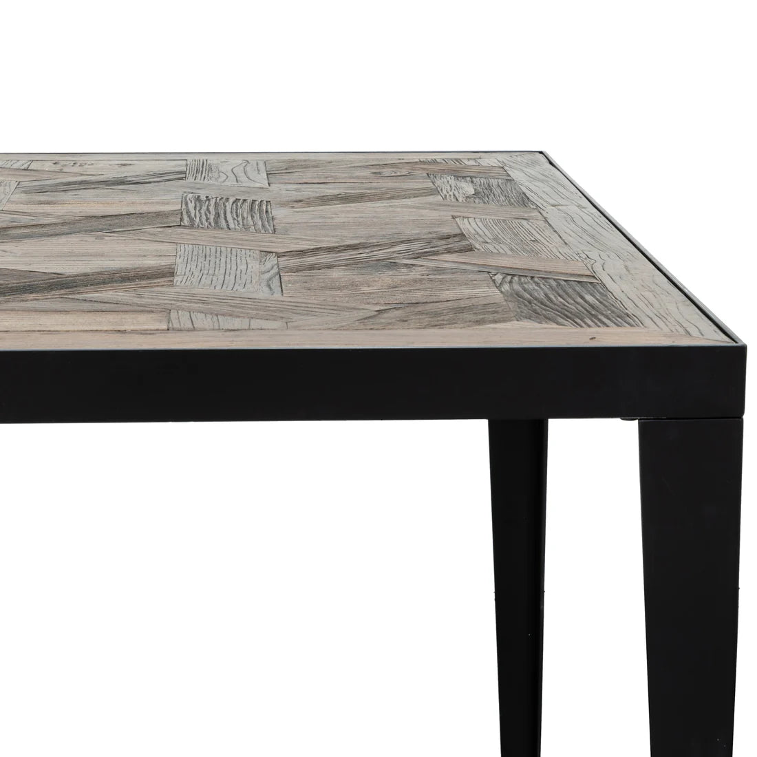 Fallon | 6-8 Seater Dark Natural Metal Wooden Rectangular Dining Table