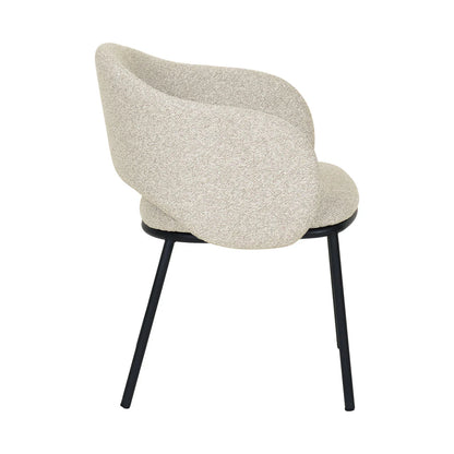 Fieldstone | Clay Grey Coastal Modern Dining Chairs With Arms | Black