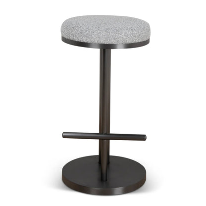 Florence | Modern Metal Fabric Boucle Bar Stools | Silver