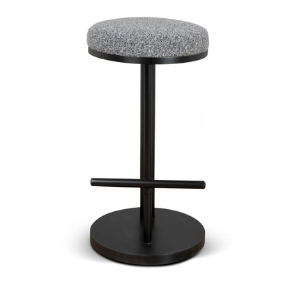 Florence | Modern Metal Fabric Boucle Bar Stools | Graphite