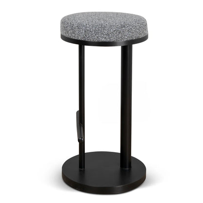 Florence | Modern Metal Fabric Boucle Bar Stools | Graphite