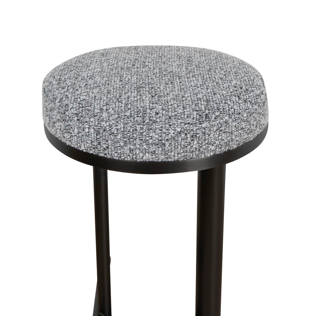 Florence | Modern Metal Fabric Boucle Bar Stools | Graphite