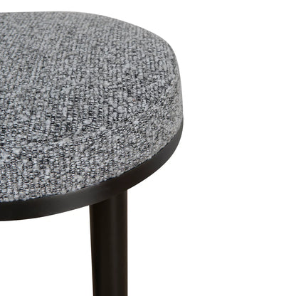 Florence | Modern Metal Fabric Boucle Bar Stools | Graphite