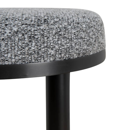 Florence | Modern Metal Fabric Boucle Bar Stools | Graphite