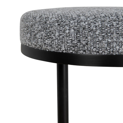 Florence | Modern Metal Fabric Boucle Bar Stools | Graphite