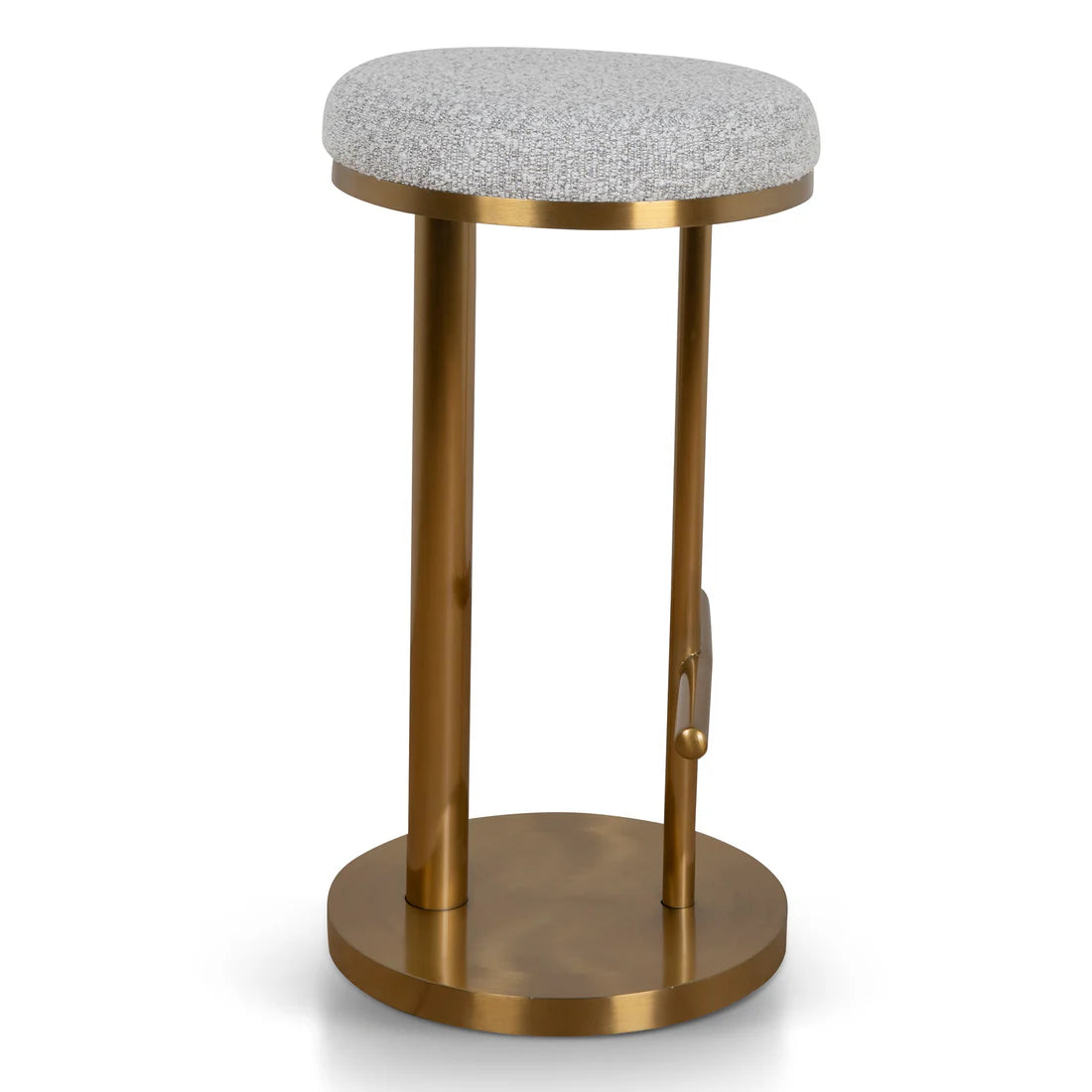 Florence | Modern Metal Fabric Boucle Bar Stools | Gold