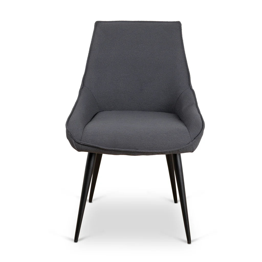 Frankland | Modern Grey Fabric Dining Chairs | Charcoal