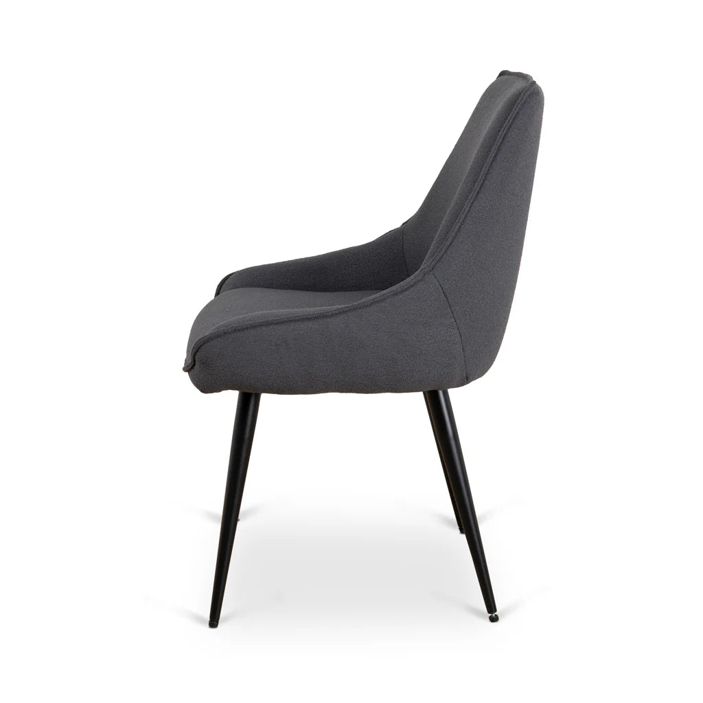 Frankland | Modern Grey Fabric Dining Chairs | Charcoal