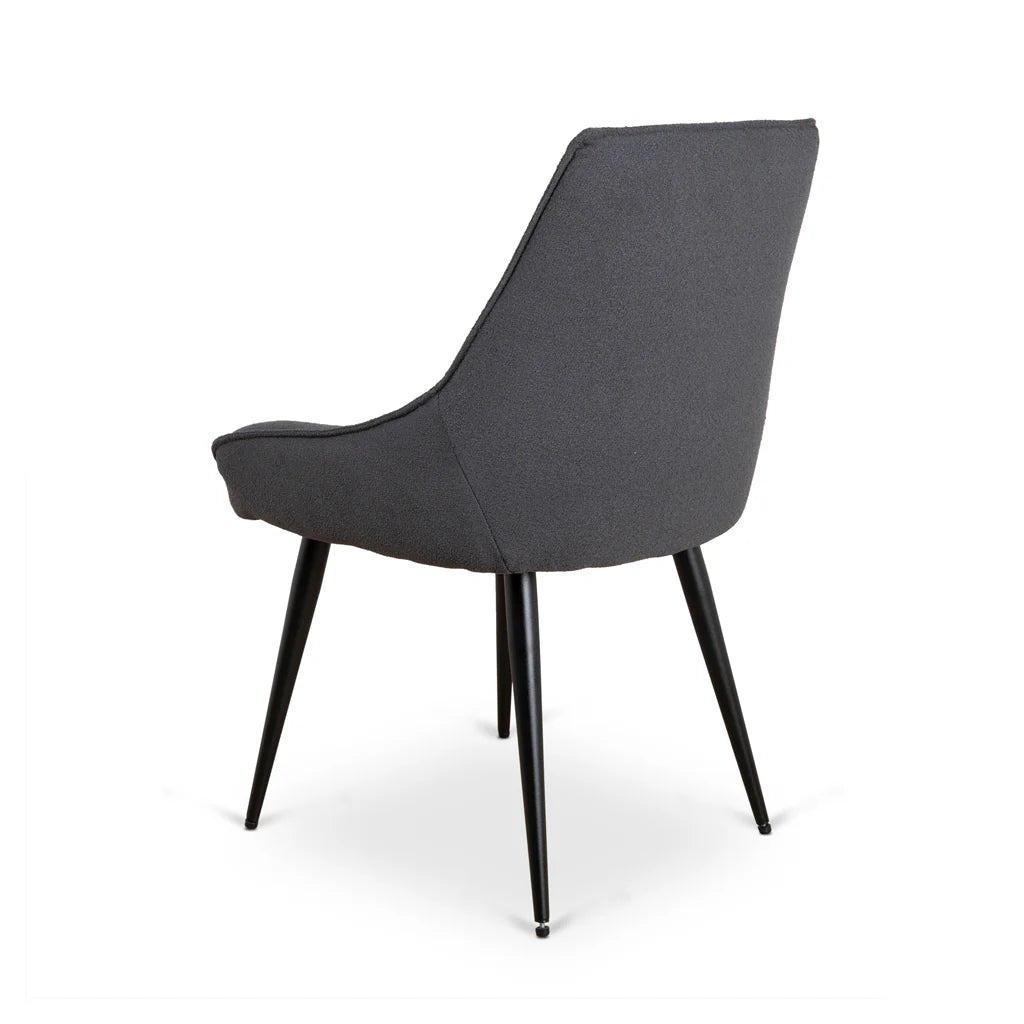 Frankland | Modern Grey Fabric Dining Chairs | Charcoal