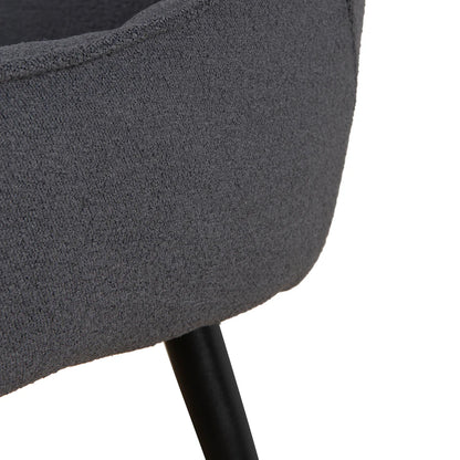 Frankland | Modern Grey Fabric Dining Chairs | Charcoal