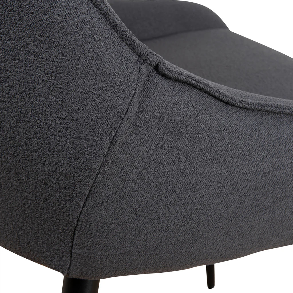 Frankland | Modern Grey Fabric Dining Chairs | Charcoal