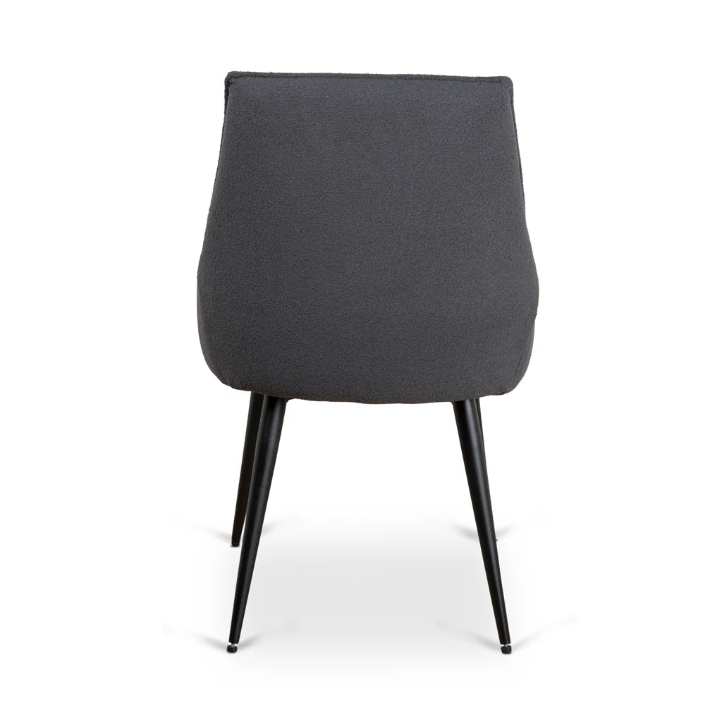 Frankland | Modern Grey Fabric Dining Chairs | Charcoal