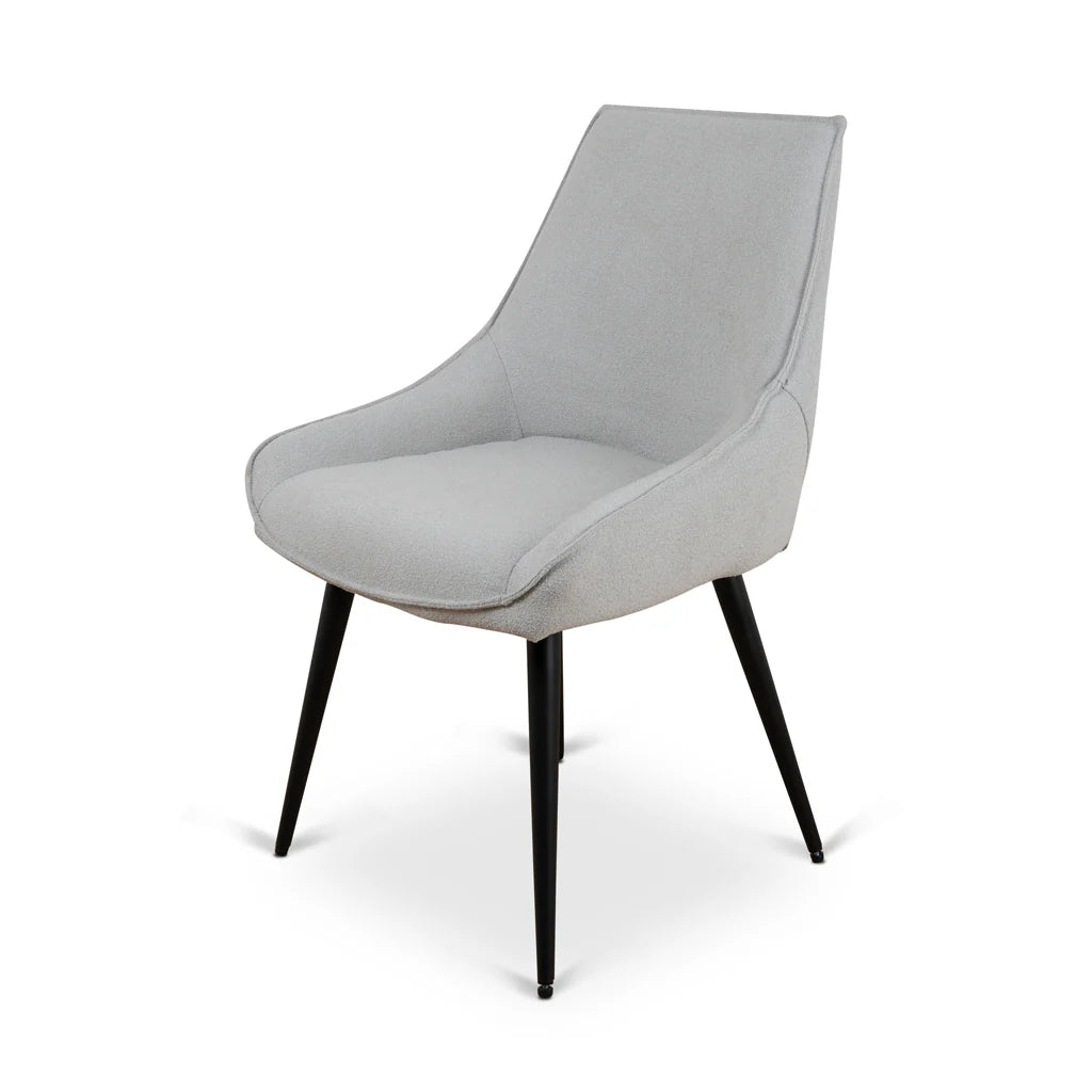 Frankland | Modern Grey Fabric Dining Chairs | Pale Grey