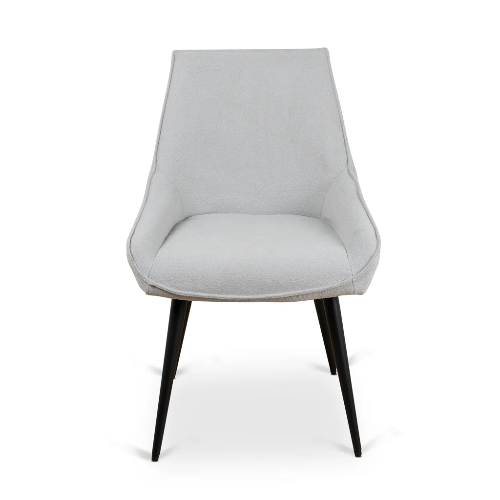 Frankland | Modern Grey Fabric Dining Chairs | Pale Grey