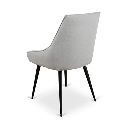 Frankland | Modern Grey Fabric Dining Chairs | Pale Grey