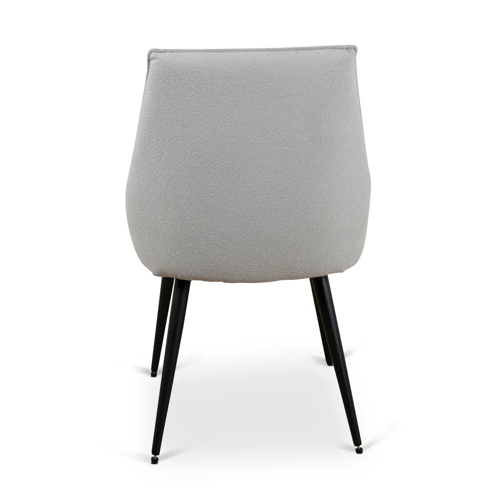 Frankland | Modern Grey Fabric Dining Chairs | Pale Grey