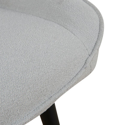 Frankland | Modern Grey Fabric Dining Chairs | Pale Grey