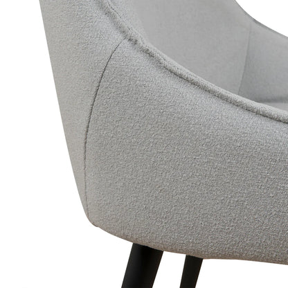 Frankland | Modern Grey Fabric Dining Chairs | Pale Grey