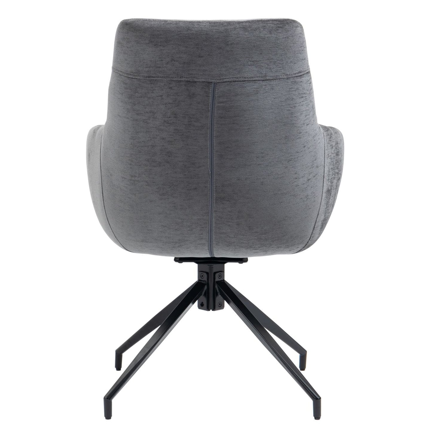 Garland | Modern Metal Fabric Dining Chair with Arms | Anthracite