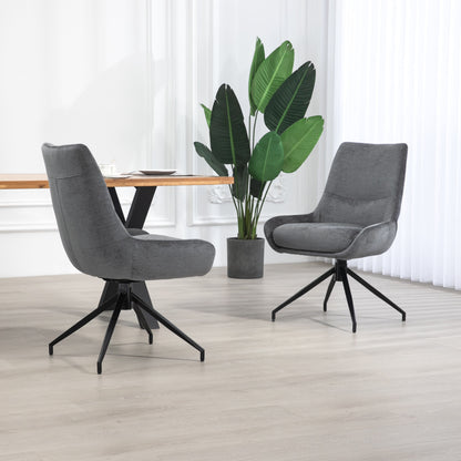 Garland | Modern Metal Fabric Dining Chair | Anthracite