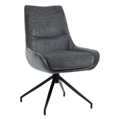 Garland | Modern Metal Fabric Dining Chair | Anthracite