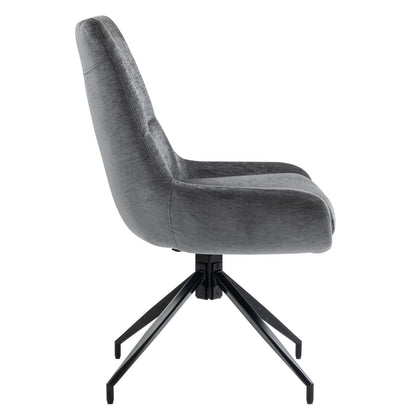 Garland | Modern Metal Fabric Dining Chair | Anthracite