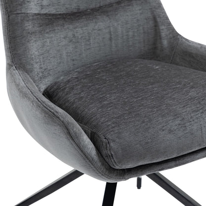 Garland | Modern Metal Fabric Dining Chair | Anthracite